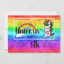 Fiesta Como Una Colorida Invitación De Cumpleaños 