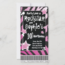Fiesta como una plantilla de invitación rockstar -