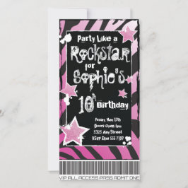 Fiesta como una plantilla de invitación rockstar -