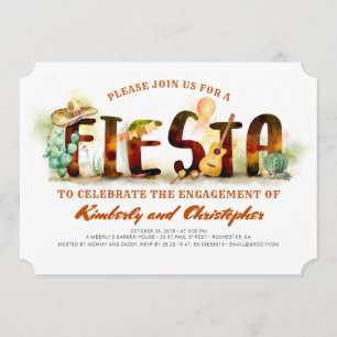 Fiesta Compromiso Invitación Fiesta Mexicano