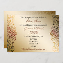 fiesta corporativa elegante de oro Invitación