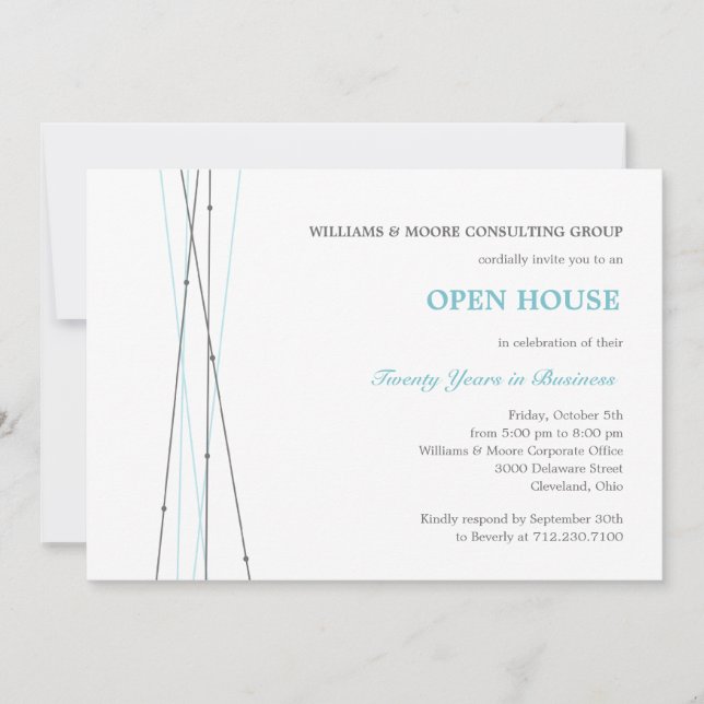 Fiesta corporativo de líneas y puntos o invitación (Anverso)