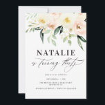 Fiesta de 30º cumpleaños de Peach watercolor flora<br><div class="desc">Peach acucolor floral invitaciones para fiestas de 30 años. Bonita temática fiesta moderna y elegante.</div>