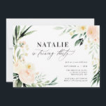 Fiesta de 30º cumpleaños de Peach watercolor flora<br><div class="desc">Peach acucolor floral invitaciones para fiestas de 30 años. Bonita temática fiesta moderna y elegante.</div>