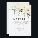 Fiesta de 30º cumpleaños de Peach watercolor flora<br><div class="desc">Peach acucolor floral invitaciones para fiestas de 30 años. Bonita temática fiesta moderna y elegante.</div>