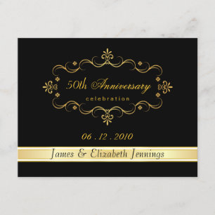 fiesta de 50 años - Tarjetas de respuesta RSVP