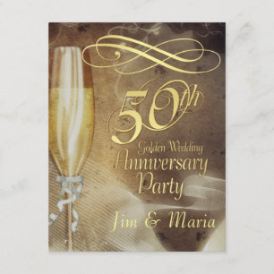 fiesta de 50 años - Tarjetas de respuesta RSVP