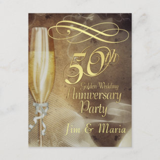 fiesta de 50 años - Tarjetas de respuesta RSVP