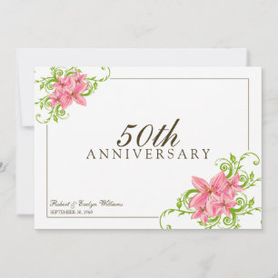 Fiesta de Aniversario Floral Invitación Personaliz