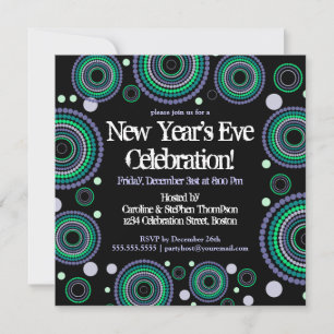 Fiesta de Año Nuevo Dizzy Dote Invitación
