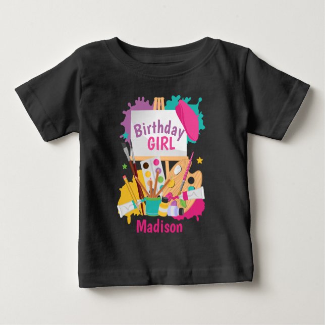 Fiesta de arte Camisa de cumpleaños Pintura Cumple (Anverso)