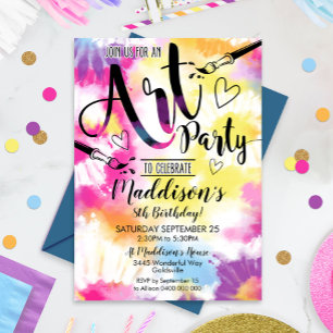 Fiesta de arte de invitación a fiesta de arte