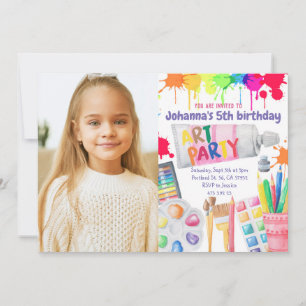 Fiesta de arte Invitación a cumpleaños fiesta artí