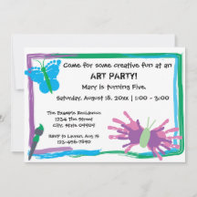 ¡Fiesta de arte! Invitación de cumpleaños