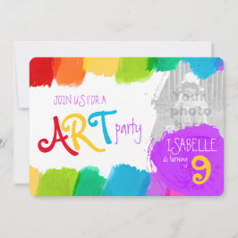 Fiesta de arte pintando invitación a la fiesta de