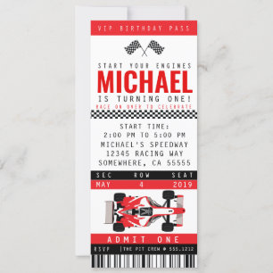 FIESTA DE AUTO DE CARRERAS INVITACIÓN