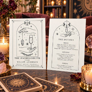 Fiesta de Bachelorette para tarjetas Tarot mística