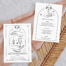 Fiesta de Bachelorette para tarjetas Tarot mística