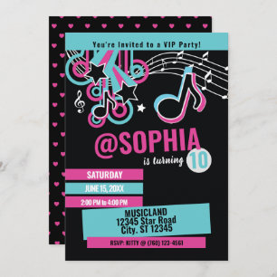 Fiesta de baile adolescente Invitación de cumpleañ