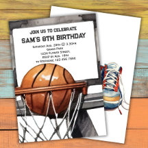 Fiesta de Baloncesto Invitación de cumpleaños