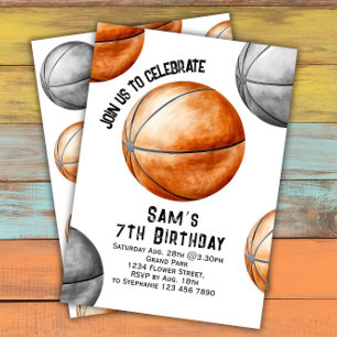 Fiesta de Baloncesto Invitación de cumpleaños