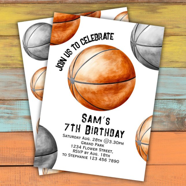 Fiesta de Baloncesto Invitación de cumpleaños (Subido por el creador)