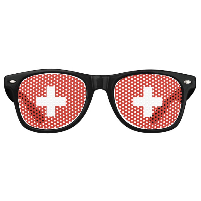 Fiesta de bandera de Suiza gafas de sol (Anverso)