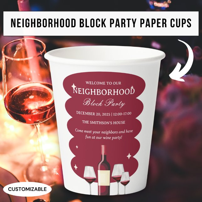 Fiesta de barrio de vino tinto en la cuadra Vaso d (Subido por el creador)