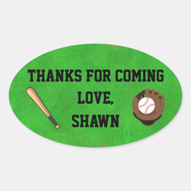 Fiesta de Béisbol Gracias Pegatina (Anverso)