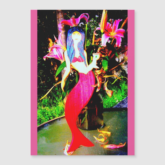 fiesta de belleza de sirena de pelo oscuro (Anverso)