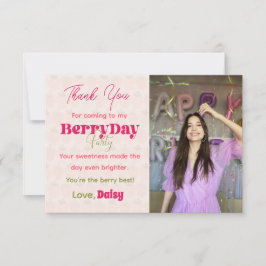 Fiesta de BerryDay - tarjeta de agradecimiento pla