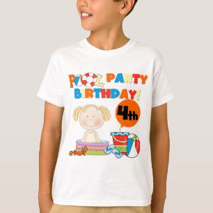 Fiesta de billar 4ª camisetas de cumpleaños y rega