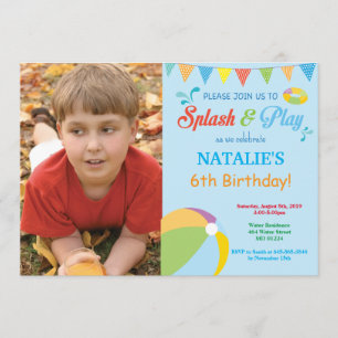 Fiesta de billar Invitación de cumpleaños Splish S