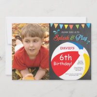 Fiesta de billar Invitación de cumpleaños Splish S