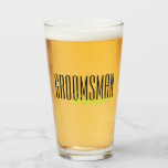 Fiesta de boda personalizada "Groomsman" en negrit<br><div class="desc">Regalos personalizados para tu fiesta de bodas.</div>