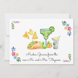 Fiesta de Boda | Tarjeta de Agradecimiento de Taco