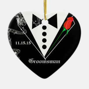 Fiesta de bodas de Groomsman a favor del ornamento