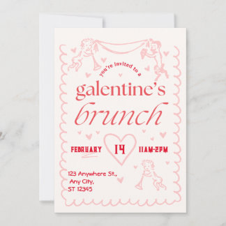 fiesta de brunch de galentines Invitación