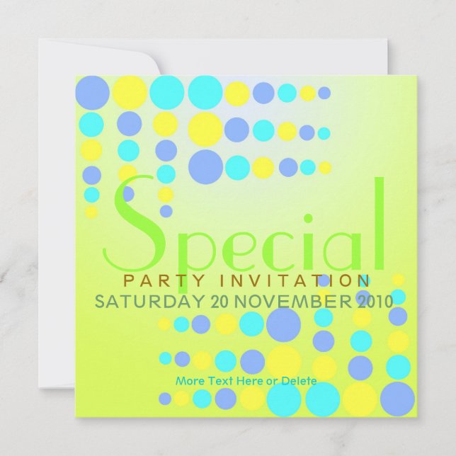 Fiesta de burbujas frescas / Invitación especial (Anverso)