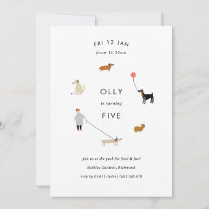 Fiesta de Cachorro Invitación de cumpleaños de per