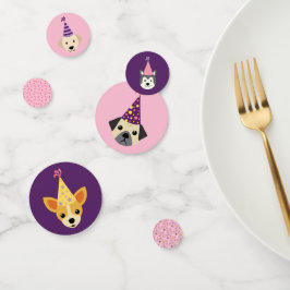 Fiesta de cachorros, Fiesta de perros, confetti ro