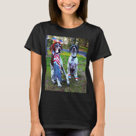Fiesta de celebración patriótica perro camiseta de