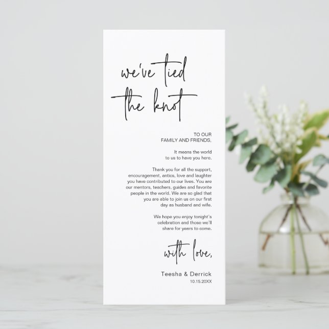 Fiesta De Cena De Lugar Moderno Tarjeta De Agradec (Anverso de pie)