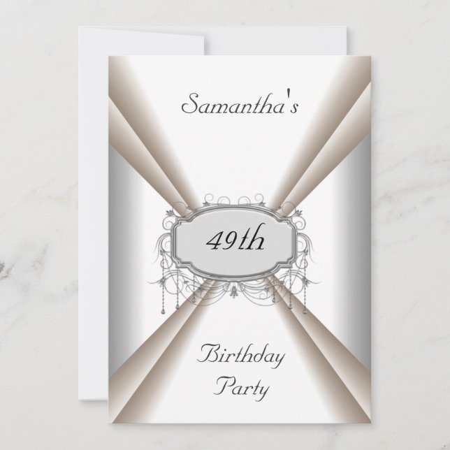 Fiesta de cena Invitación de cumpleaños Añadir sus (Anverso)
