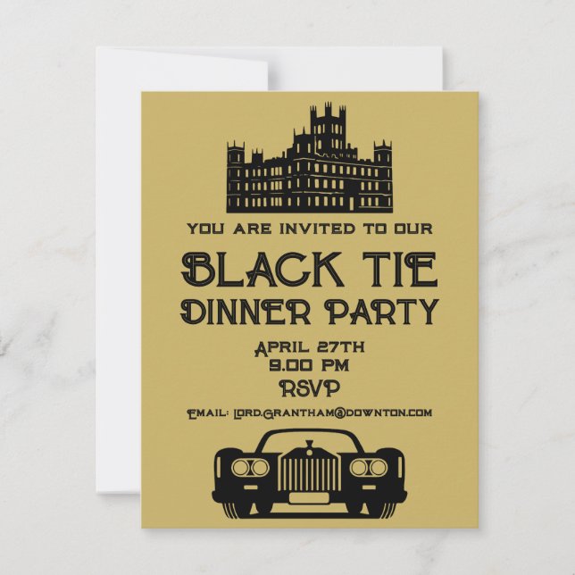 Fiesta de cena temática de Downton (Anverso)