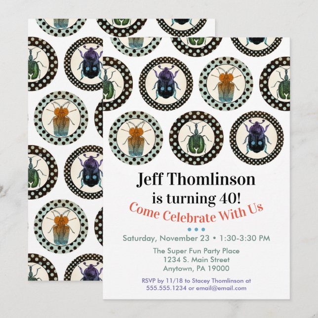 Fiesta de Ciencia de Invitación de Cumpleaños de I (Anverso / Reverso)