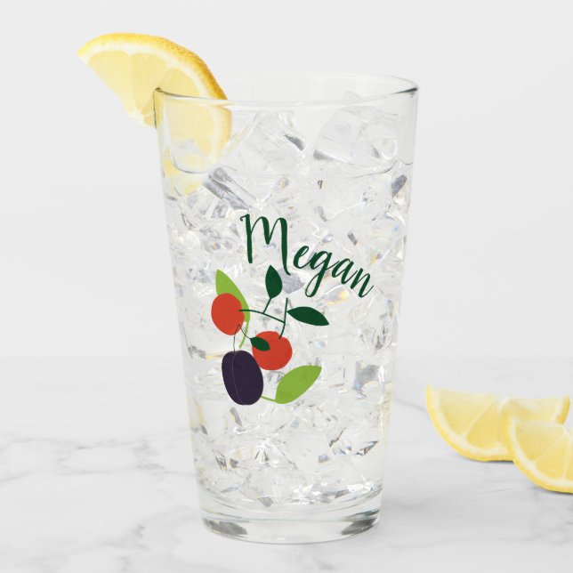 Fiesta de ciruelas y cerezas personalizadas (Anverso (hielo))
