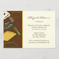 Fiesta de cocina - Invitación a fiesta de cumpleañ