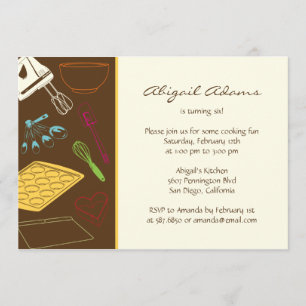 Fiesta de cocina - Invitación a fiesta de cumpleañ