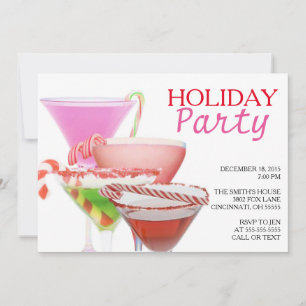 Fiesta de cóctel de invitación de fiesta de Navida